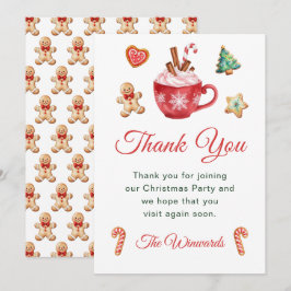 Kerstkoekjes en cacaofeest bedankkaart