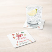 Kerstkoekjes en cacaofeest kartonnen onderzetters (Insitu)