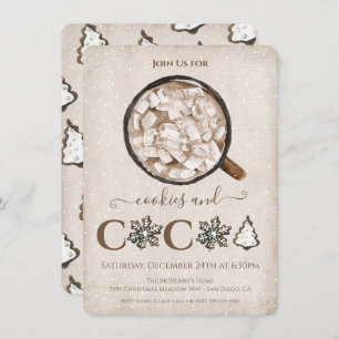 Kerstkoekjes en cacaofeestdag kaart