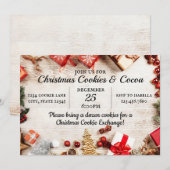 Kerstkoekjes en cacaowinter kaart (Voorkant / Achterkant)