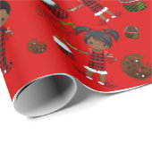 kerstkoekjes en cadeaubonen van de Pajamas Holiday Cadeaupapier (Rol Hoek)