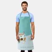 Kerstkoekjes en chocolade met de gebruikelijke naa schort (Gedragen)