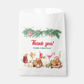 Kerstkoekjes en cocktails op vakantie bedankzakje (Voorkant)