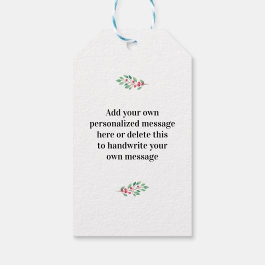 Kerstkoekjes en cocktails op vakantie cadeaulabel (Achterkant)