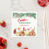 Kerstkoekjes en cocktails op vakantie servet (Insitu)