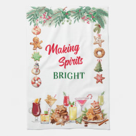 Kerstkoekjes en cocktails theedoek