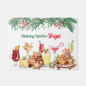 Kerstkoekjes en cocktails vakantie deurmat (Voorkant)