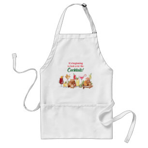 Kerstkoekjes en cocktails vakantie standaard schort
