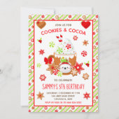 Kerstkoekjes en Cocoa Birthday Green Kaart (Voorkant)