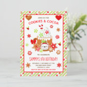 Kerstkoekjes en Cocoa Birthday Green Kaart (Staand voorkant)