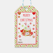 Kerstkoekjes en Cocoa Green Cadeaulabel (Voorkant)