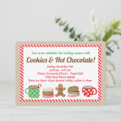 Kerstkoekjes en de nodiging van de Hete Chocolade Kaart (Staand voorkant)