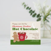 Kerstkoekjes en de nodiging van de Hete Chocolade Kaart (Staand voorkant)