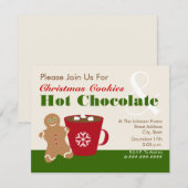 Kerstkoekjes en de nodiging van de Hete Chocolade Kaart (Voorkant / Achterkant)