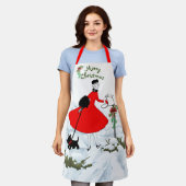 Kerstkoekjes en diner schort (Gedragen)