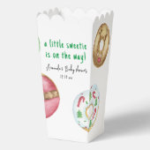Kerstkoekjes en donuts baby shower bedankdoosjes (Voorkant)