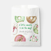 Kerstkoekjes en donuts baby shower bedankzakje (Voorkant)