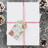 Kerstkoekjes en donuts baby shower cadeaulabel