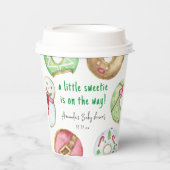 Kerstkoekjes en donuts baby shower papieren bekers (Voorkant)