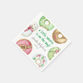 Kerstkoekjes en donuts baby shower servet (Hoek)