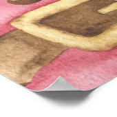 Kerstkoekjes en donuts Welkom baby shower Poster (Hoek)