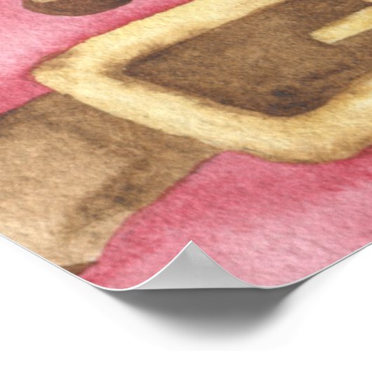 Kerstkoekjes en donuts Welkom baby shower Poster (Hoek)