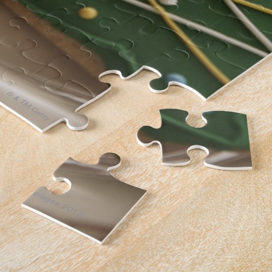 Kerstkoekjes en hanukkah op bord, legpuzzel (Zijkant)