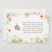 Kerstkoekjes en Happy Hearts-kerstkaart Kaart (Achterkant)