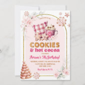 Kerstkoekjes en hete cacao meisjes verjaardag kaart (Voorkant)