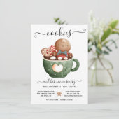 Kerstkoekjes en hotcacaofeestdag kaart (Staand voorkant)