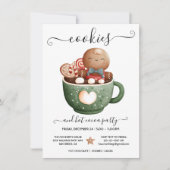 Kerstkoekjes en hotcacaofeestdag kaart (Voorkant)