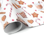 Kerstkoekjes en kerstcadeautjes cadeaupapier (Rol Hoek)