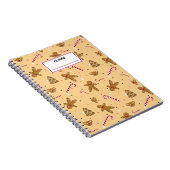 Kerstkoekjes en kerstmannen. Aangepaste naam Notitieboek (Rechterzijde)