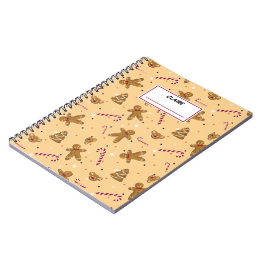 Kerstkoekjes en kerstmannetjes van peperkoek. Aang Notitieboek (Linkerzijde)