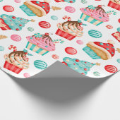 kerstkoekjes en kerstSnoep Cadeaupapier (Hoek)