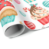 kerstkoekjes en kerstSnoep Cadeaupapier (Rol Hoek)