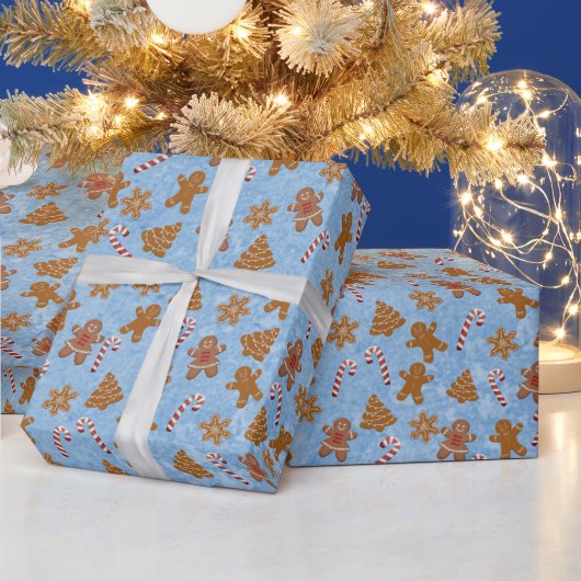 Kerstkoekjes en Kerststokken Cadeaupapier (Feestdagen)