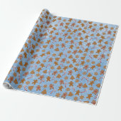 Kerstkoekjes en Kerststokken Cadeaupapier (Uitgerold)