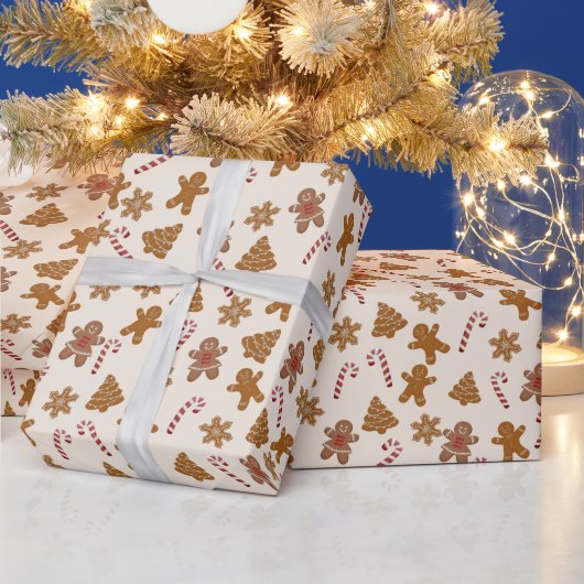 Kerstkoekjes en Kerststokken Cadeaupapier (Feestdagen)