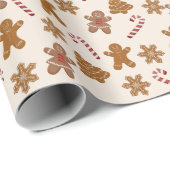 Kerstkoekjes en Kerststokken Cadeaupapier (Rol Hoek)