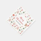 Kerstkoekjes en loof rood servet (Hoek)