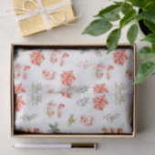 Kerstkoekjes en loof rood tissuepapier (Geschenk)