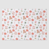 Kerstkoekjes en loof rood tissuepapier (Voorkant)