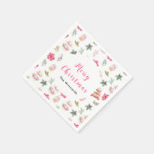 Kerstkoekjes en loof roze servet (Hoek)