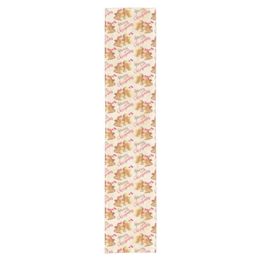 Kerstkoekjes en ontbijtkoek korte tafelloper (Voorkant)