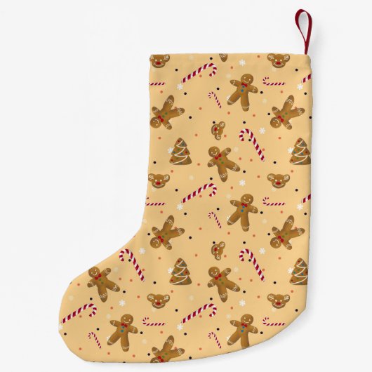 Kerstkoekjes en peperkoek mannen kleine kerstsok (Achterkant)