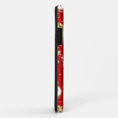 Kerstkoekjes en sneeuwvlokken op rood Case-Mate iPhone case (Achterkant/rechts)