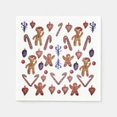 Kerstkoekjes en snoepjes servet (Voorkant)