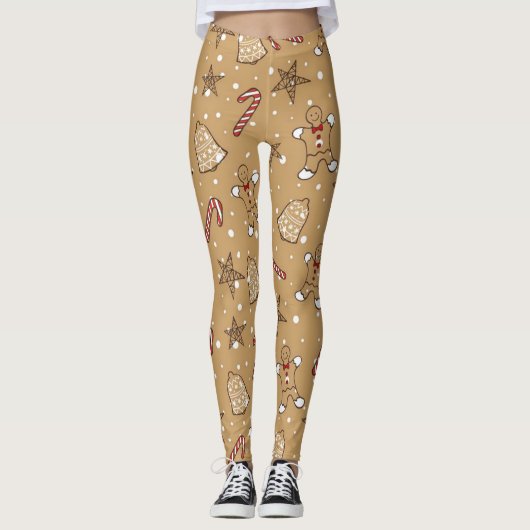 kerstkoekjes en snoeprietjes leggings (Voorkant)