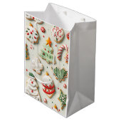 Kerstkoekjes en Strooigoed Medium Cadeauzakje (Voorkant Gekanteld)